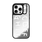 iPhone 16 Pro Mirror Ring Stand Case MagSafe Compatible INAP ALPHABET WHITE