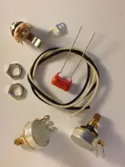 Wiring Harness Kit For P Bass 500k CTS 450G Knurled Pots .068uf 225P Orange Drop