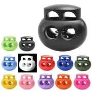 30 Pcs Spring Cord Lock End Stopper Fastener Slider Toggles Clip Double Hole