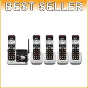 Premium DECT 6.0 Cordless Phone System - 5 Handsets & Smart Caller ID Announcer