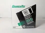 Sealed Vintage Grand & Toy 3.5" 2HD DSHD Floppy Disks - 10 Pack - IBM Formatted