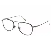 Tom Ford Men's Eyeglasses Shiny Dark Ruthenium Pilot Metal Frame FT5691-B 012