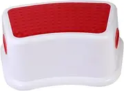 NOLITOY 1Pc Lightweight Footstool Portable Plastic Stool for Nonslip Design Height for Space Saving Red Stool for Bathroom and Home Use