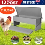 5KG Auto Automatic Chicken Feeder Galvanized Poultry Chook Treadle