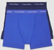 $35 Calvin Klein Underwear Men's Blue NB2616 Cotton 2-Pack Boxer Briefs Size XL
