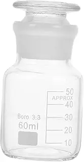 ABOOFAN Premium Leakproof Glass Laboratory Bottle High Borosilicate Sample Sealing Container with Scale for Accurate Measurement for Medicine and Experiment