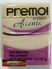 M00574 MOREZMORE Premo Accents Sculpey TRANSLUCENT WHITE 2oz Polymer Clay