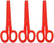 LUOZZY 3pcs Large Red Clown Scissors Costume Accessory Plastic Fake Prop for Halloween Circus Stage Performance Party Decoration
