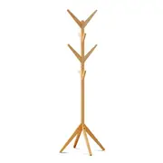 8 Hooks Wooden Coat Hat Rack Tree Stand Umbrella Holder Cloth Hanger Hall Wood Base Type2