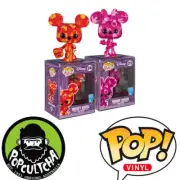 Mickey Mouse & Minnie Mouse Artist Series in Protector Pop! Vinyl Bundle "New"