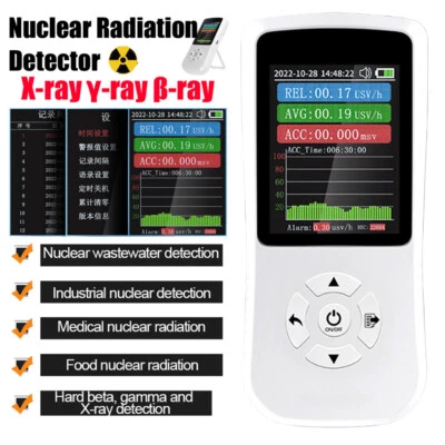 Portable Nuclear Radiation Detector X,γ& β Ray Tester Geiger Counter