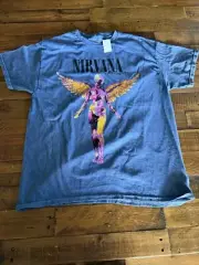 NIRVANA IN UTERO LIVE 93 Blue Shirt NWT L