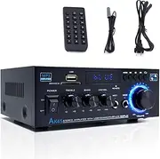 Stereo Audio Amplifier, Rated Power 40Wx2 Home 2 Channel Bluetooth 5.0 Power Amplifier System