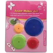 4pcs Seam Marker Set Patchwork Scan Wheel Tailor Line Ring Quilting Craft Tool