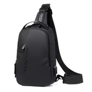 Men's Sling Crossbody Bag Anti-theft Chest Shoulder Messenger Backpack-Black