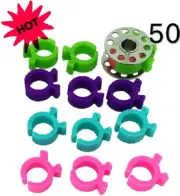 PeavyTailor 50 Pcs Bobbin Holders Clamps Bobbin Buddies Great for Sewing