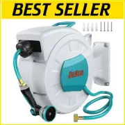 180° Swivel Retractable Garden Hose with 10 Patterns and Easy Locking Mechanism