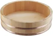 Yamako Wooden Copper Rice Plate (mackerel wood) 26.0 inches (66 cm)