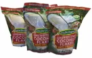 3 Packs Lets Do Organics Unsweetened Coconut Flakes 7 Oz