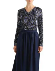 [David Lawrence] Heidi Babywool Top in Blue Multi