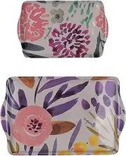 Set of 2 Watercolour Melamine Trays