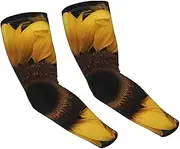 [FHEDVBN] butterfly and sunflower Arm Sleeves Compression Arm Covers for Men Women Outdoor Sun Sleeves Cooling Sports Sleeve, Black