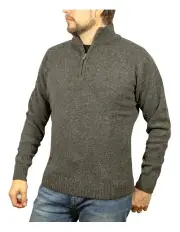 [JackSmith] Half Zip Up Knit Jumper in Charcoal