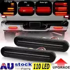 2x 3IN1 110 LED Halo Neon Tail Lights Flowing Turn Signal Truck Trailer Ute Lamp