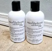 Philosophy Microdelivery Exfoliating Facial Wash 8 fl oz Lot Of 2 Micro-Massage