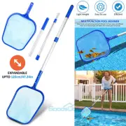 Swimming Pool Leaf Skimmer Net, 47.24 inch Telescopic Pole, Fine Mesh Netting