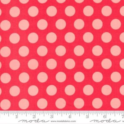 Scarlet Red Dots 108" fabric by Moda, 108008 13, Favorite Things, wide fabric