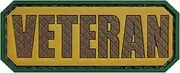 [YeungZhou] Veteran PVC Hook and Loop Morale Patch, Military Combat Armband (Tan/Dark Brown)