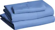 Twin Bed Sheet Set, Lightweight Super Soft Microfiber, 36 cm Deep Pockets, Easy Care, Dutch Blue