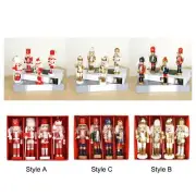 4 Pieces Nutcracker Puppet Statues Hanging Decor for Office Desk Living Room