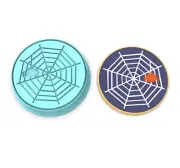 Spider in Web Cookie Cutter & Stamp | Halloween Spiders Spooky Silhouette Frame