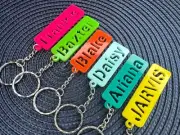 Personalised Key Ring School Bag Tag Bag Tag Keyring (Style 5)