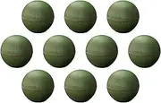 Set of 10, Temari Lid Green Glaze, 3.7 x 3.3 inches (9.5 x 8.5 cm), Earth [Lid Facing]