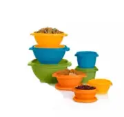 Retro Serving Tupperware Set of 8 Bowls and Seals Sevalier New