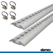 430mm Anchor Track Tie Down Point Rail Trailer Caravan (2x Track+4x Rings)