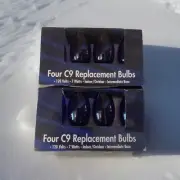 Vintage C9 Replacement Indoor Outdoor Christmas Lightbulbs Blue Unbranded