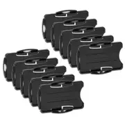 10PK Durable Eco 2 Card/Security ID Safety Badge Holder Portrait/Landscape Black