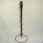14" Bill Weasley Hand Carved Mahogany Wood Magic Wand Wizard Wicca w/ Velvet Bag