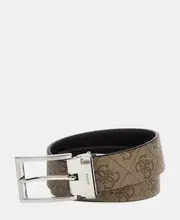 GUESS Beige Brown Vezzola Reversible Dress Belt Size: Large