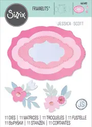 Sizzix Layered Labels Framelits Die Set 11pc by Jessica Scott