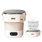 Portable Washing Machine,Mini Washer 15L Upgraded With Spin Basket,Small Clot...