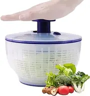 Salad Spinner, Large Capacity Fruit Cleaner Spinner, Portable Press Type Salad ner, Capacity Dryer Vegetable Spinner Dryer Salad Spinner for Cooking, Vegetable, Fruit, Salad, Pasta