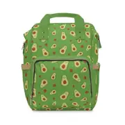 Avocado Diaper Backpack - Cute Baby Shower Gift, Functional Mom Bag, Nursery