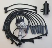 FORD 351C 429 460 SMALL CAP BLACK HEI DISTRIBUTOR + 8.5mm SPARK PLUG WIRES +COIL (for: Ford)
