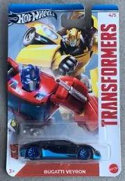 2025 Hot Wheels TRANSFORMERS Bugatti Veyron 4/5 Blue Exclusive