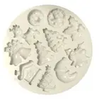 Sugar Mold Xmas Themed No Odor Smooth Edge Soap Sugar Mold Safe